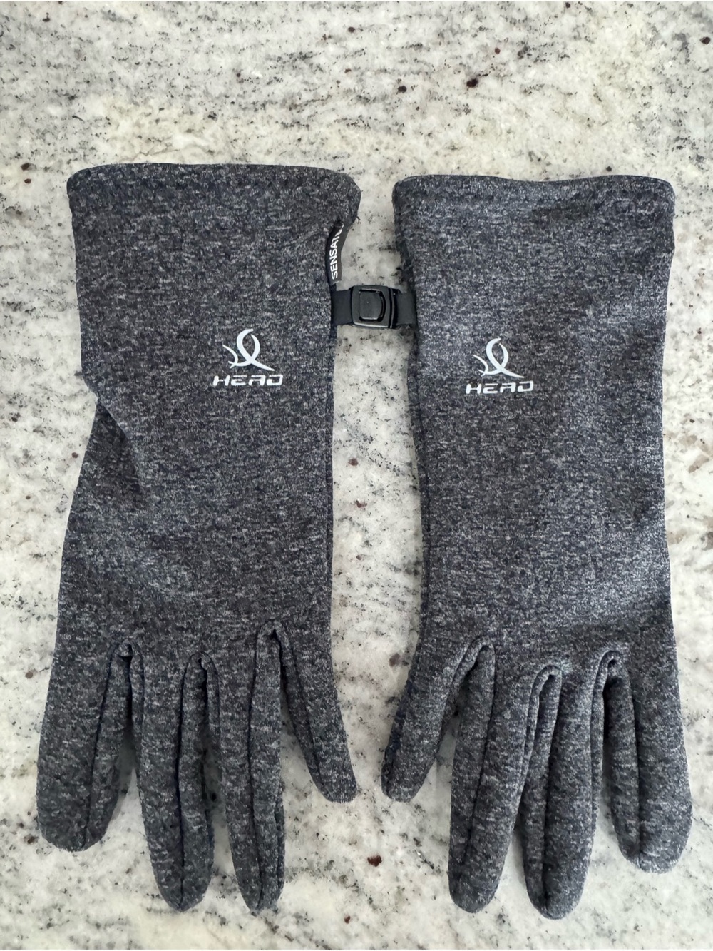 Head Sensatic Gray Touchscreen Gloves- size Medium